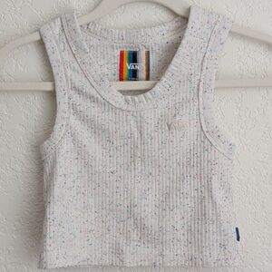 Cotton VANS White Speckled Tank Top